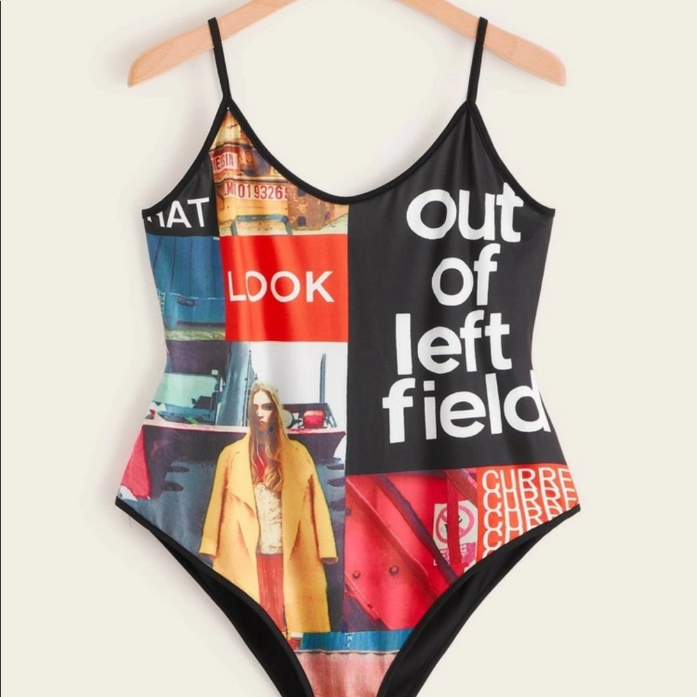 Newspaper Print Bodysuit